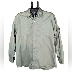 Ducks Unlimited Woolrich Large hunting shirt with padded shoulders olive green